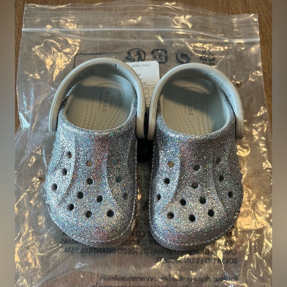 Baby glitter Crocs